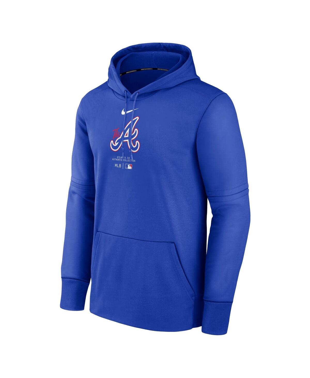 Men's NikeAtlanta Braves City Connect Practice Performance Pullover Hoodie - Royal