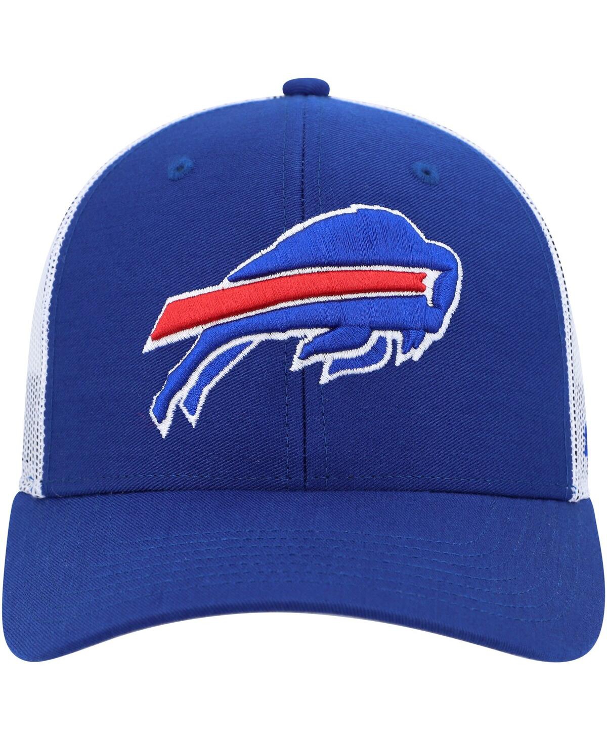 Shop 47 Brand Youth Boys And Girls ' Royal, White Buffalo Bills Adjustable Trucker Hat In Royal,white