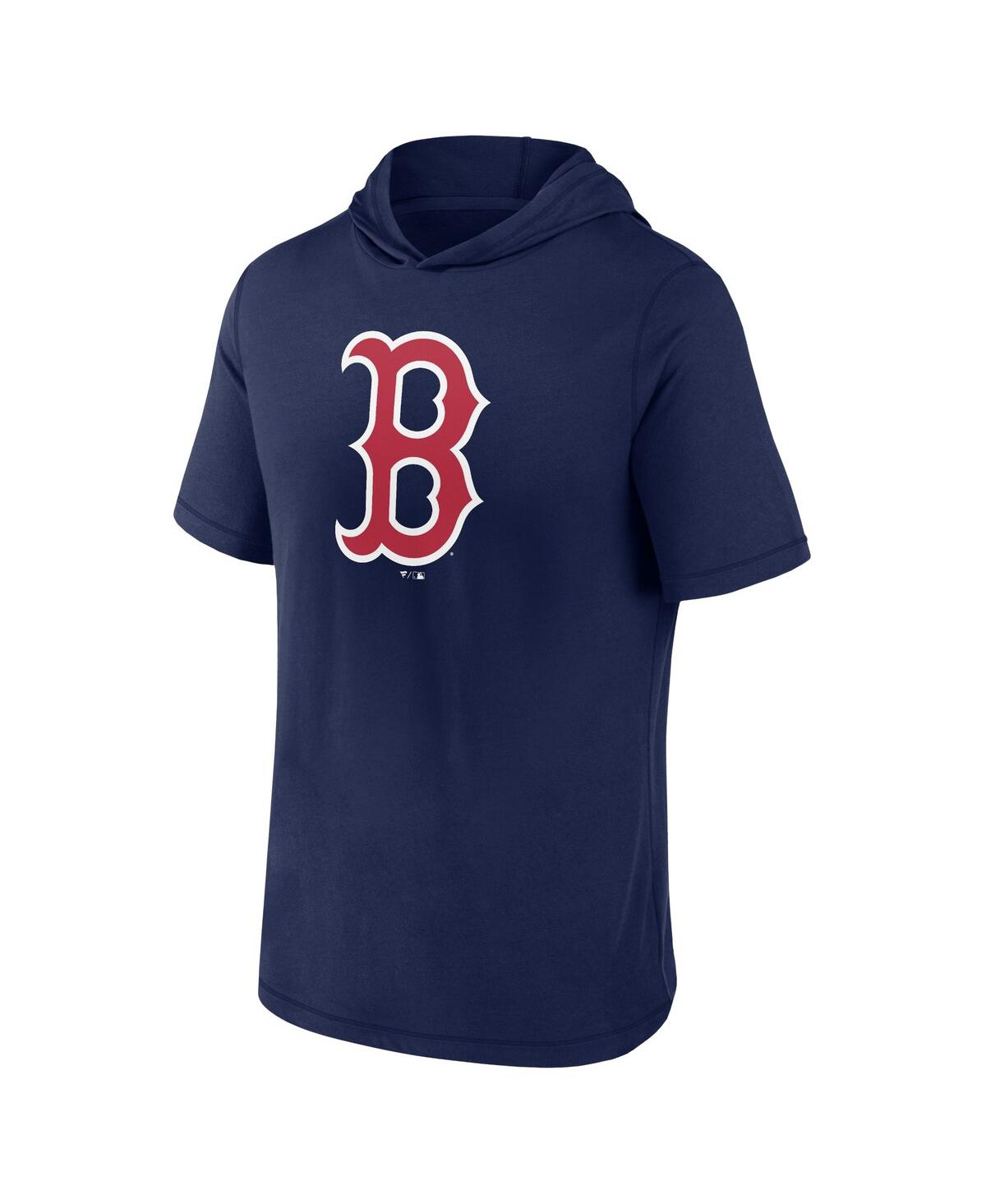 Fanatics Branded Navy Boston Red Sox Short Sleeve Hoodie T-shirt In Navy