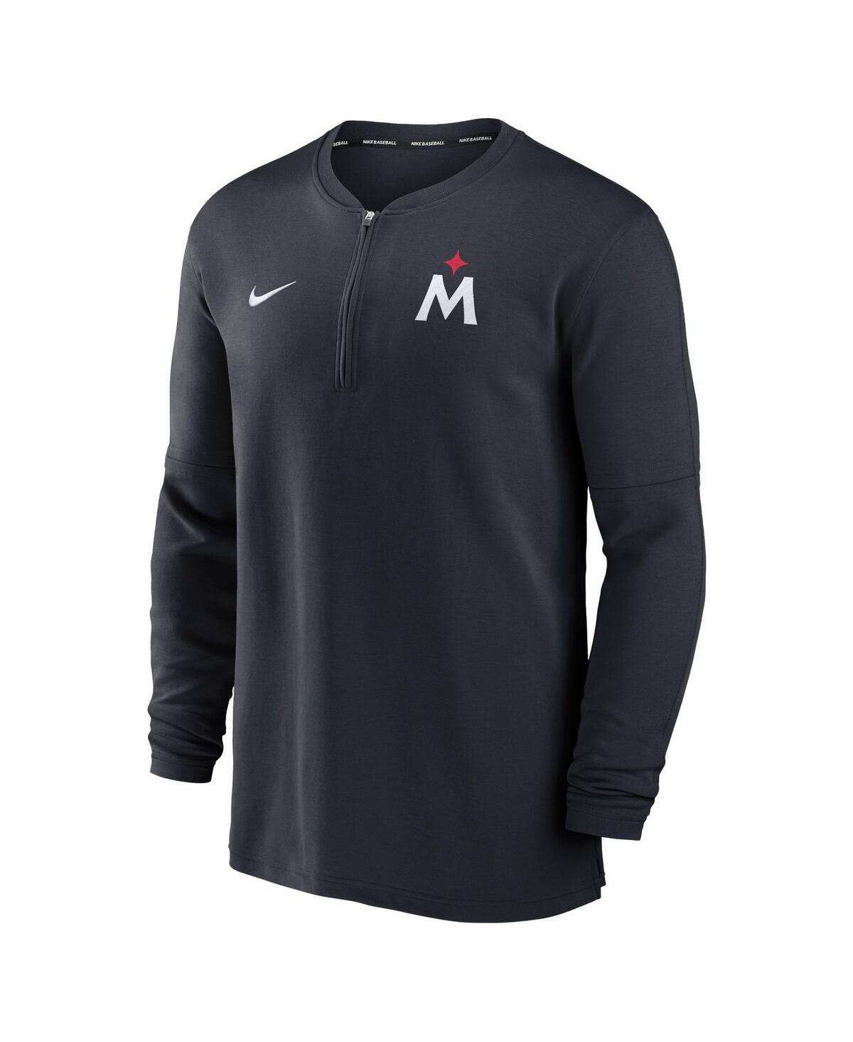 Men's NikeMinnesota Twins Authentic Collection Game Time Performance Quarter-Zip Top - Navy