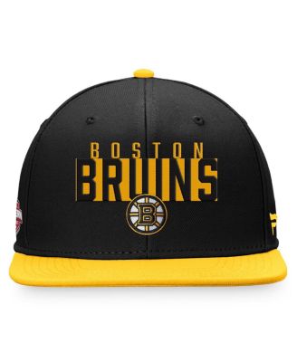 Men's Black, Gold Boston Bruins Fundamental Colorblocked Snapback Hat