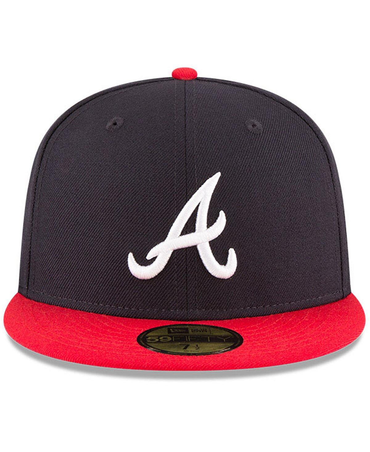 Shop New Era Men's  Navy Atlanta Braves 1995 World Series Wool 59fifty Fitted Hat