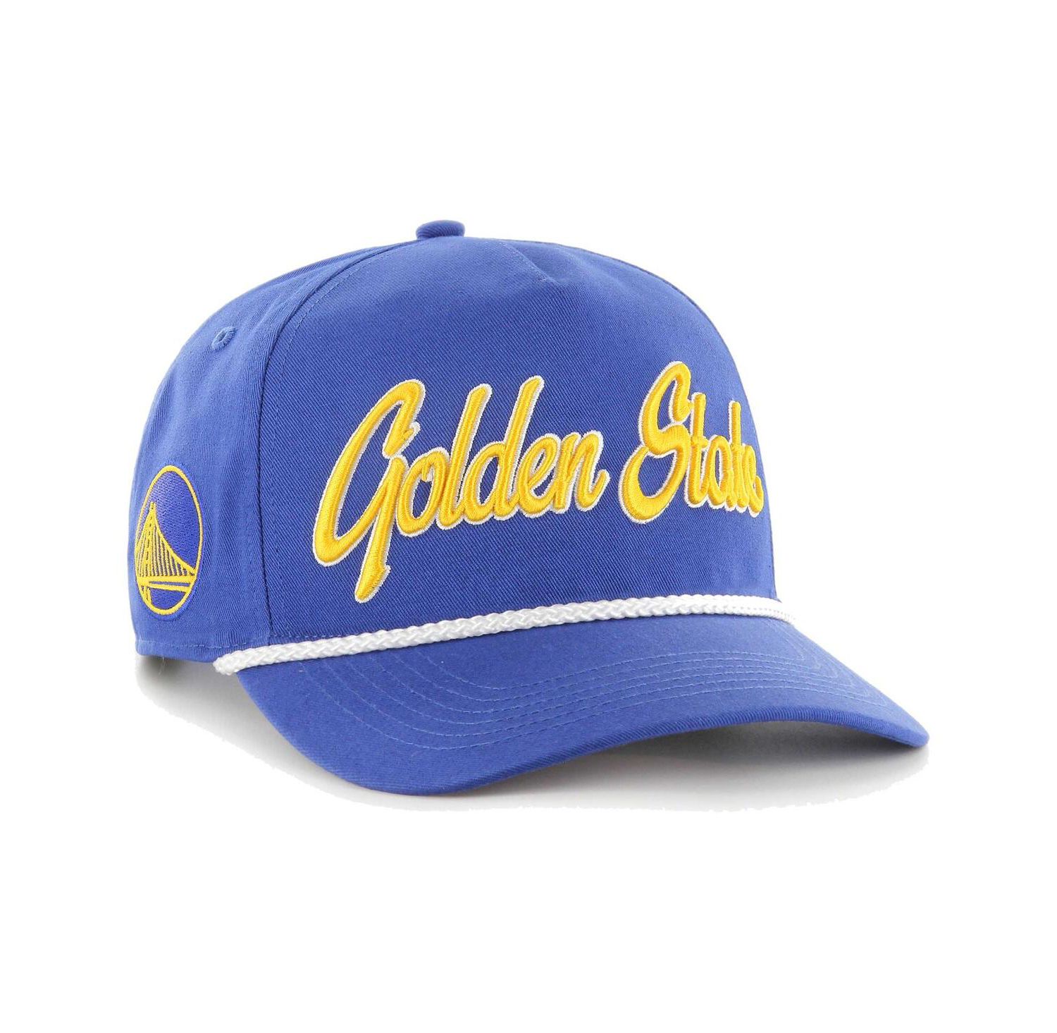 Men's Royal Golden State Warriors Overhand Logo Hitch Adjustable Hat