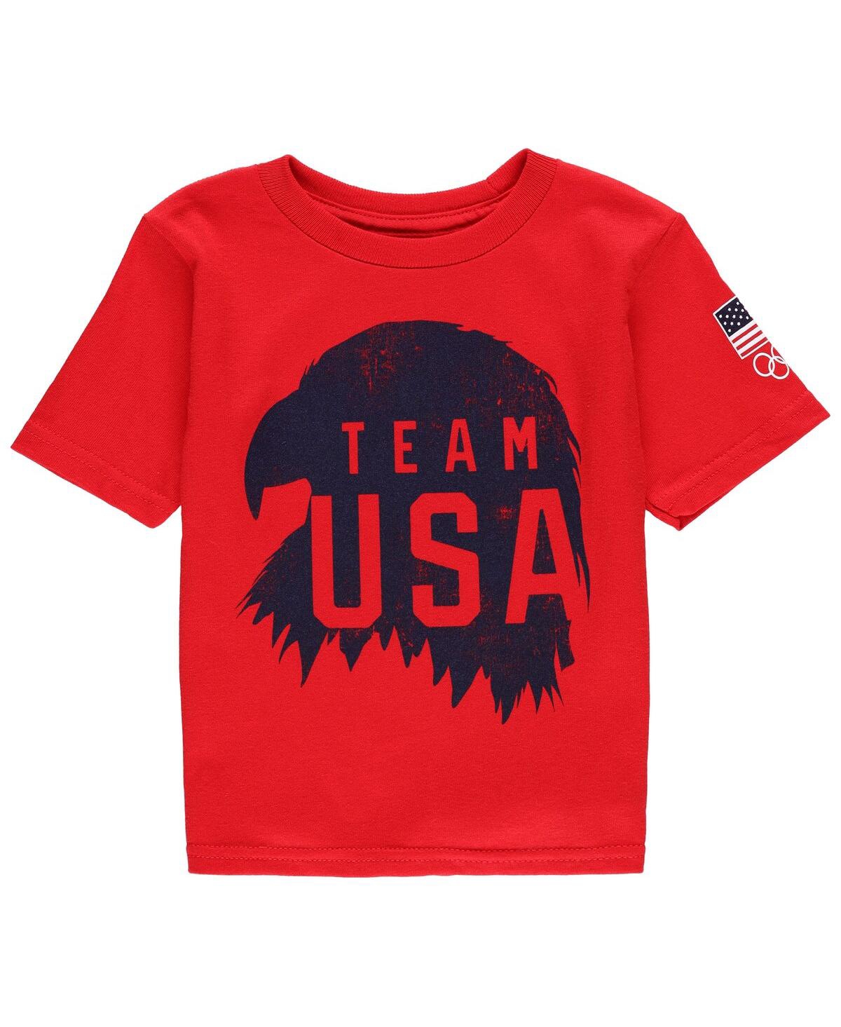 Outerstuff Babies' Toddler Boys And Girls Red Distressed Team Usa T-shirt