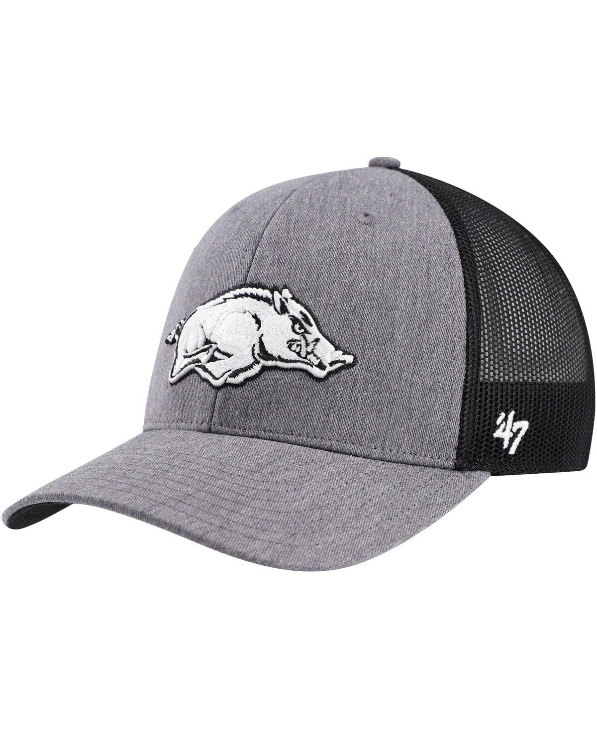 Shop 47 Brand Men's ' Charcoal Arkansas Razorbacks Carbon Trucker Adjustable Hat