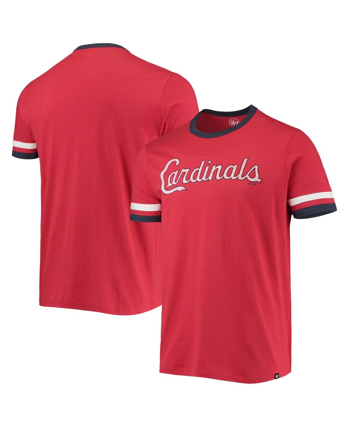47 Brand Men's ' Red Distressed St. Louis Cardinals Team Name T-shirt