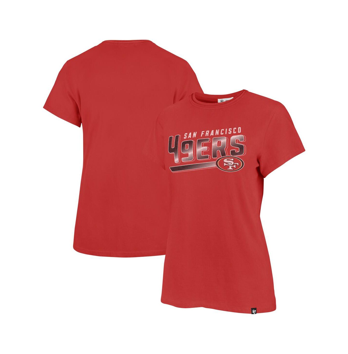 Женская футболка '47 Brand Scarlet Distressed San Francisco 49ers Pep Up Frankie — фото 1