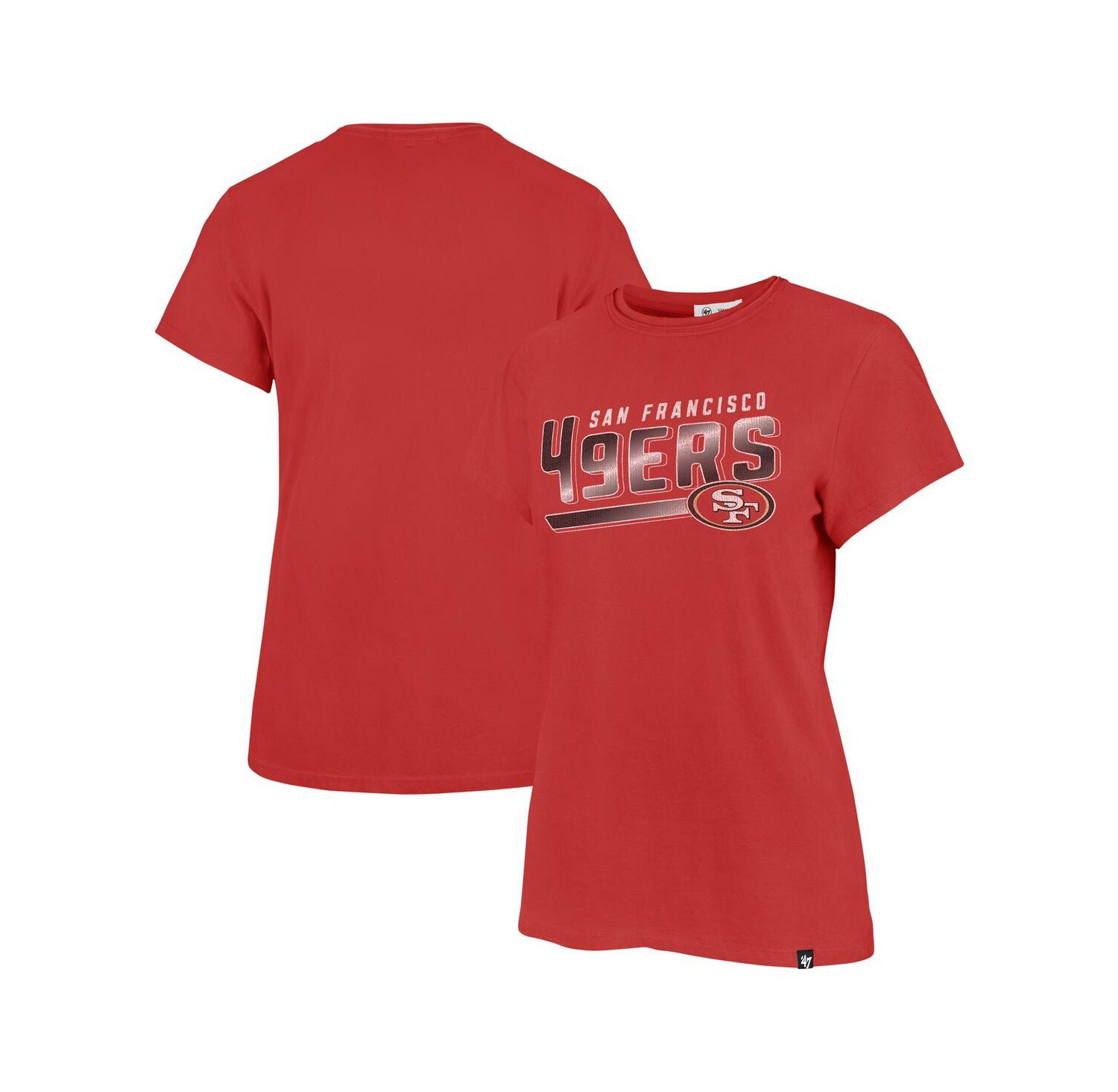 Women's Scarlet Distressed San Francisco 49ers Pep Up Frankie T-shirt