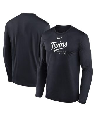 Men s Nike Navy Minnesota Twins Authentic Collection Practice Performance Long Sleeve T shirt Macy s