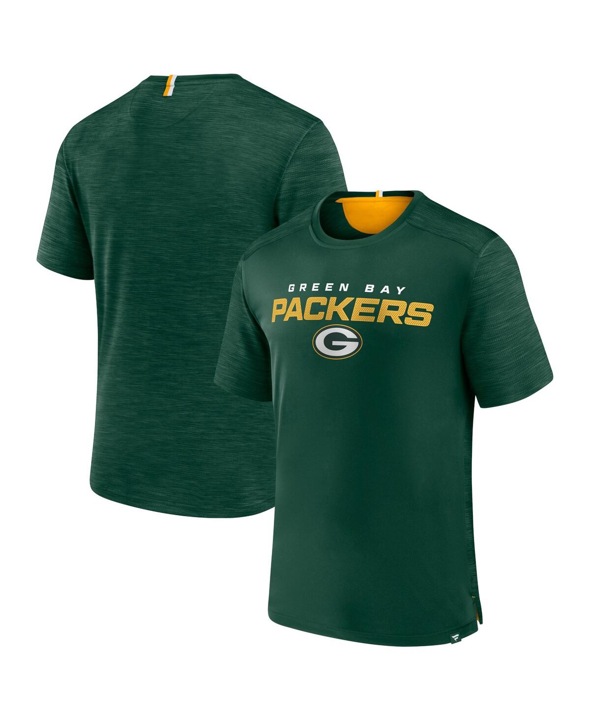 Shop Fanatics Men's  Green Green Bay Packers Defender Evo T-shirt