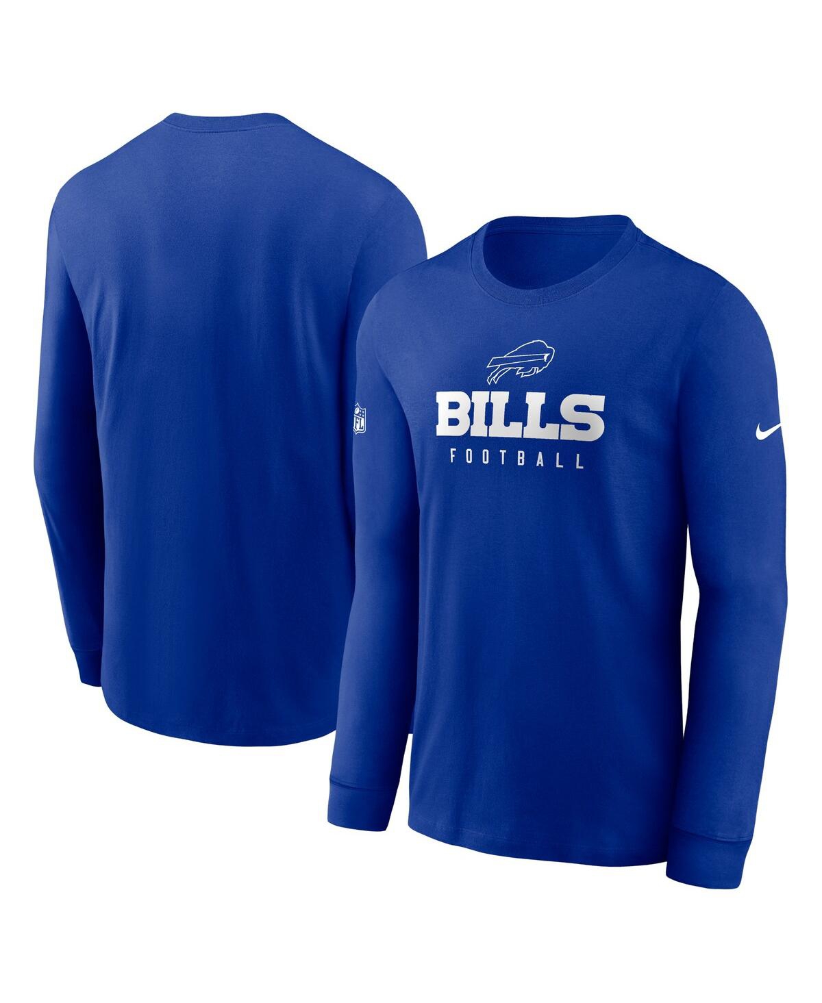 Shop Nike Men's  Royal Buffalo Bills Sideline Performance Long Sleeve T-shirt