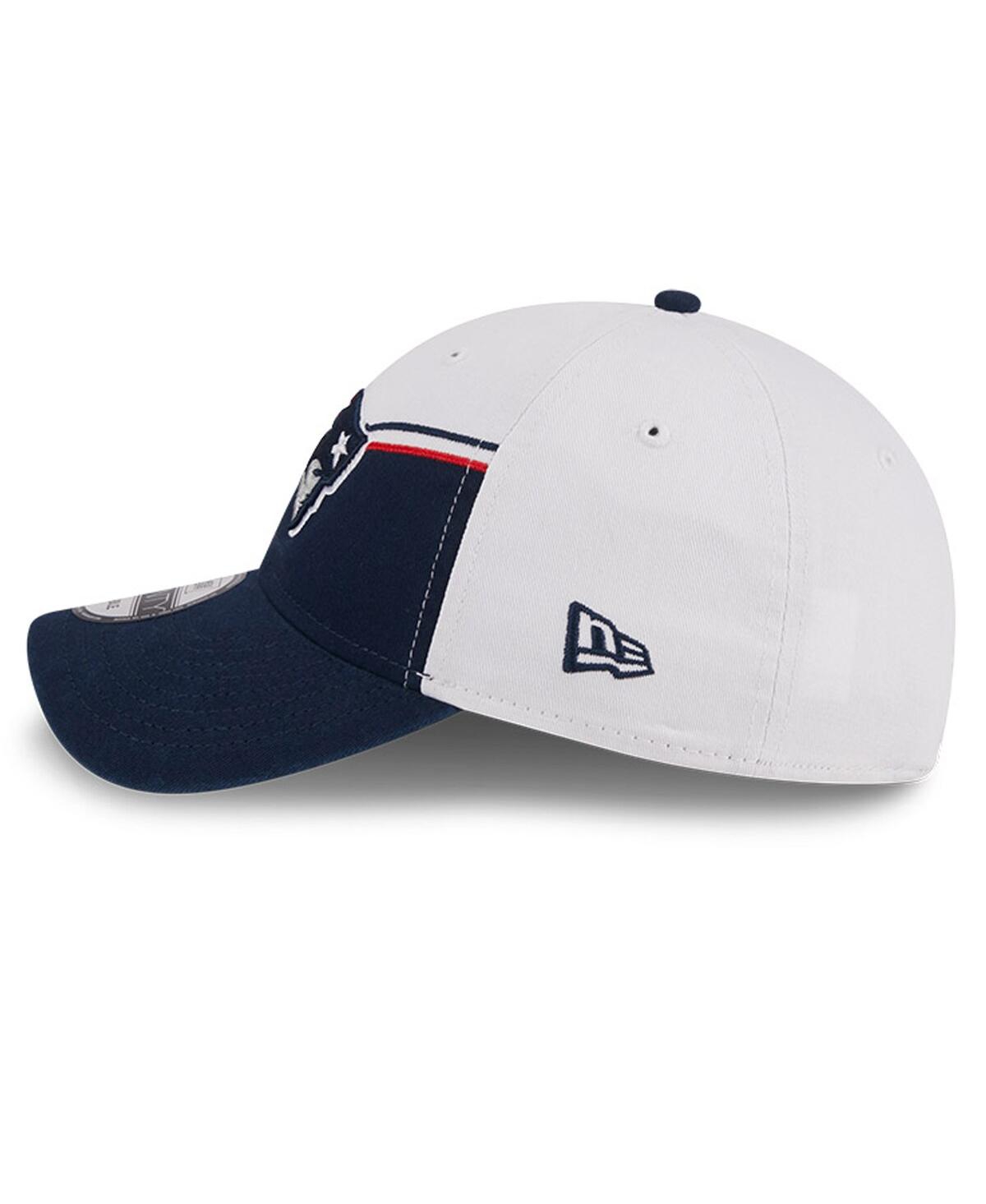 Shop New Era Toddler Boys And Girls  White, Navy New England Patriots 2023 Sideline 9twenty Adjustable Hat In White,navy