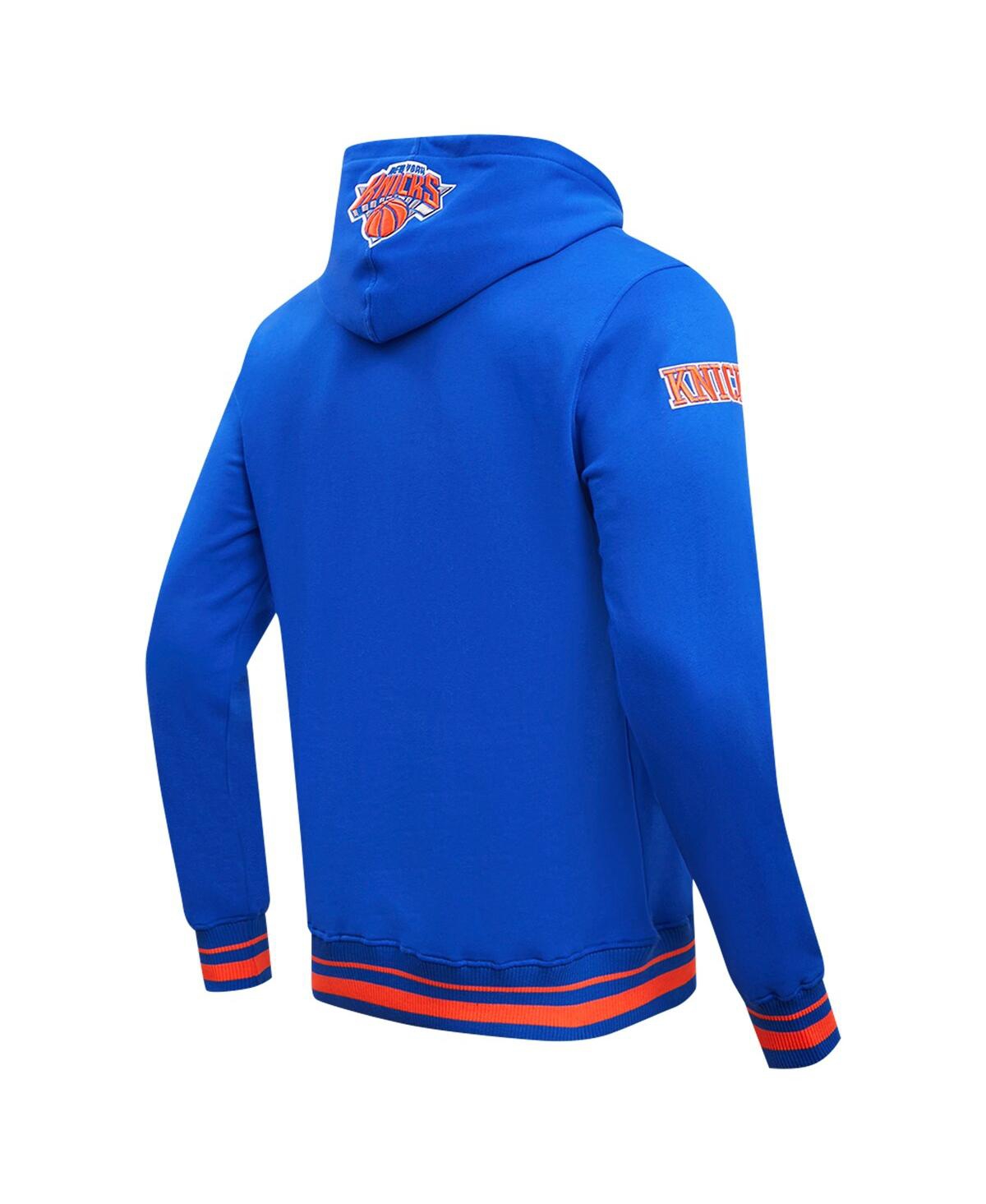 Shop Pro Standard Men's  Blue New York Knicks Script Tail Pullover Hoodie