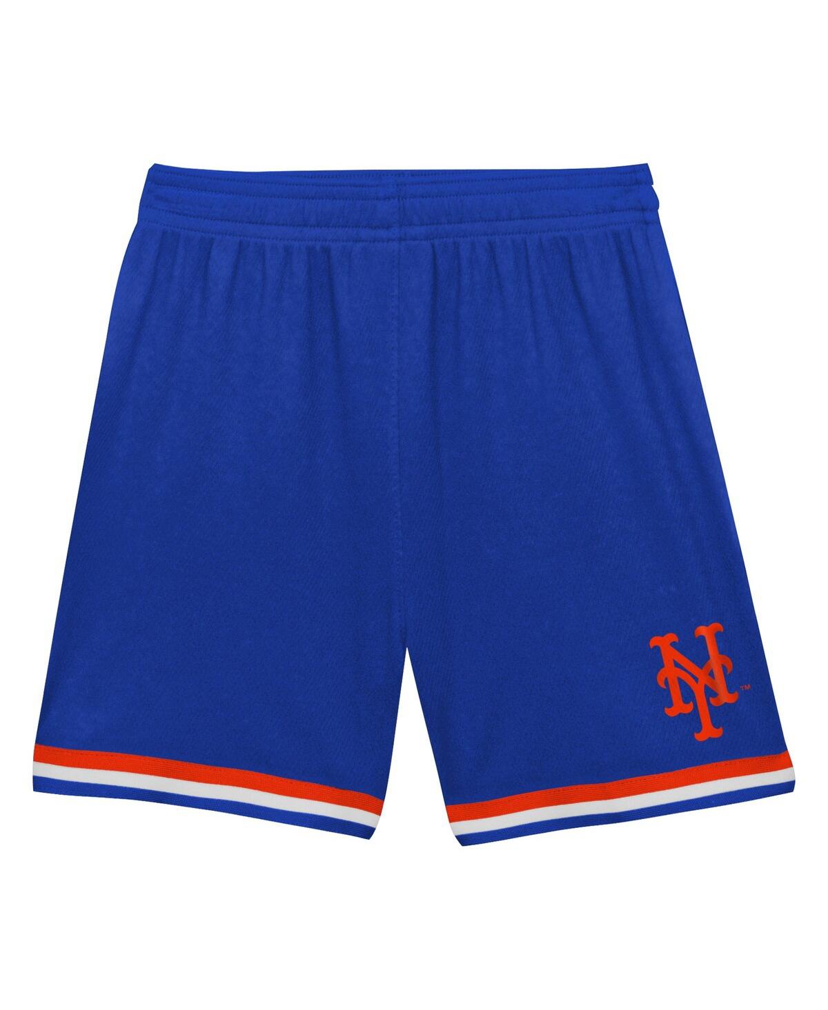 Shop Fanatics Toddler Boys And Girls  Royal New York Mets Field Ball T-shirt And Shorts Set