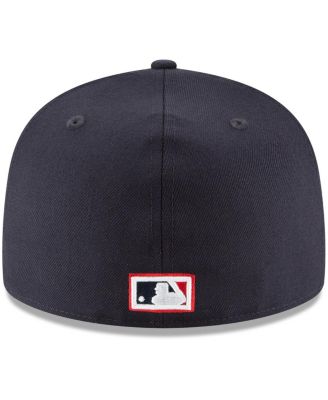 Men's Navy Cleveland Guardians Cooperstown Collection Wool 59FIFTY Fitted Hat