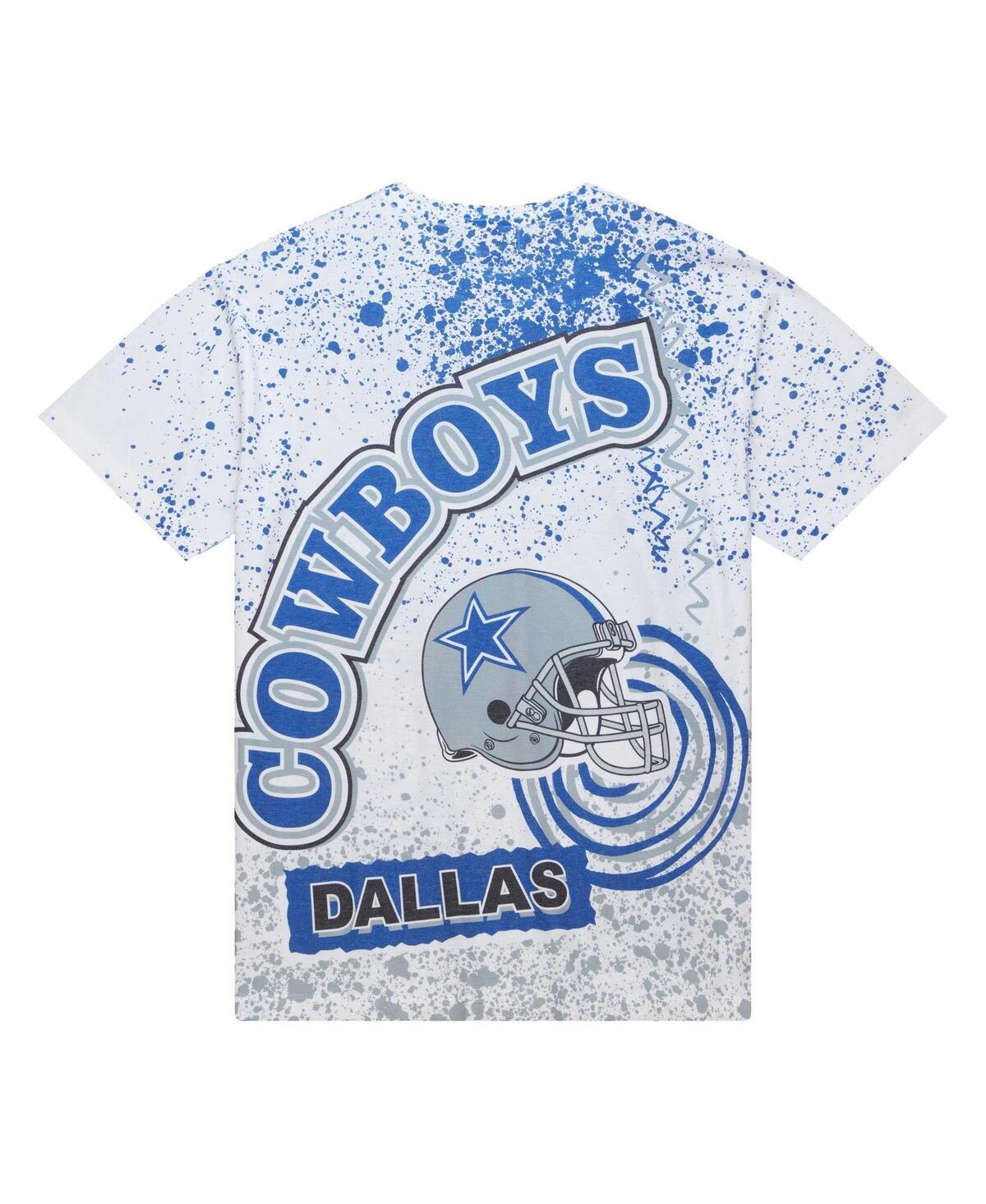 Men's Mitchell & Ness White Dallas Cowboys Team Burst Sublimated T-Shirt