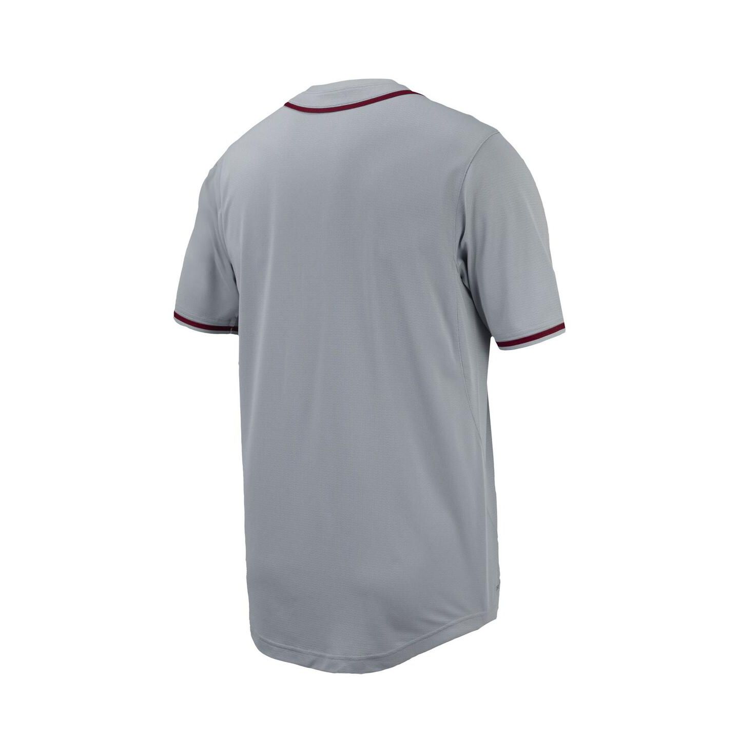 Мужской топ Nike Florida State Seminoles Replica Full-Button Baseball Jersey, цвет: Гранатовый — фото 4