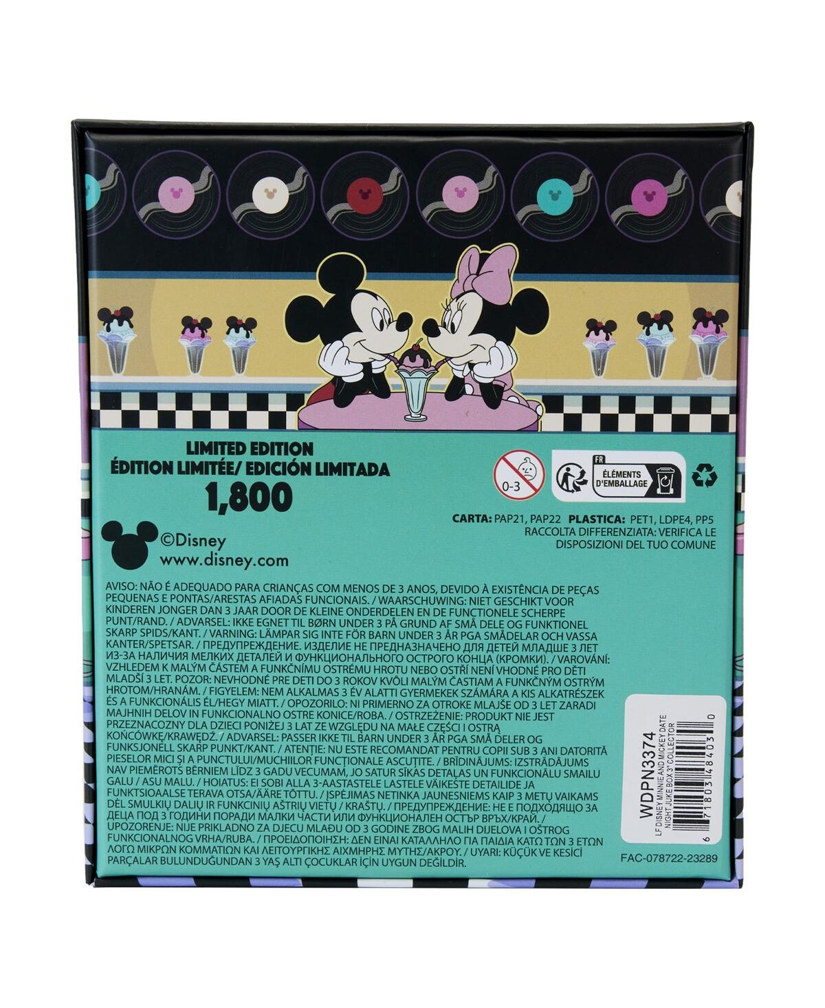 Shop Loungefly Mickey & Minnie Date Night Diner Jukebox Collector Box Moving Pin In Multi