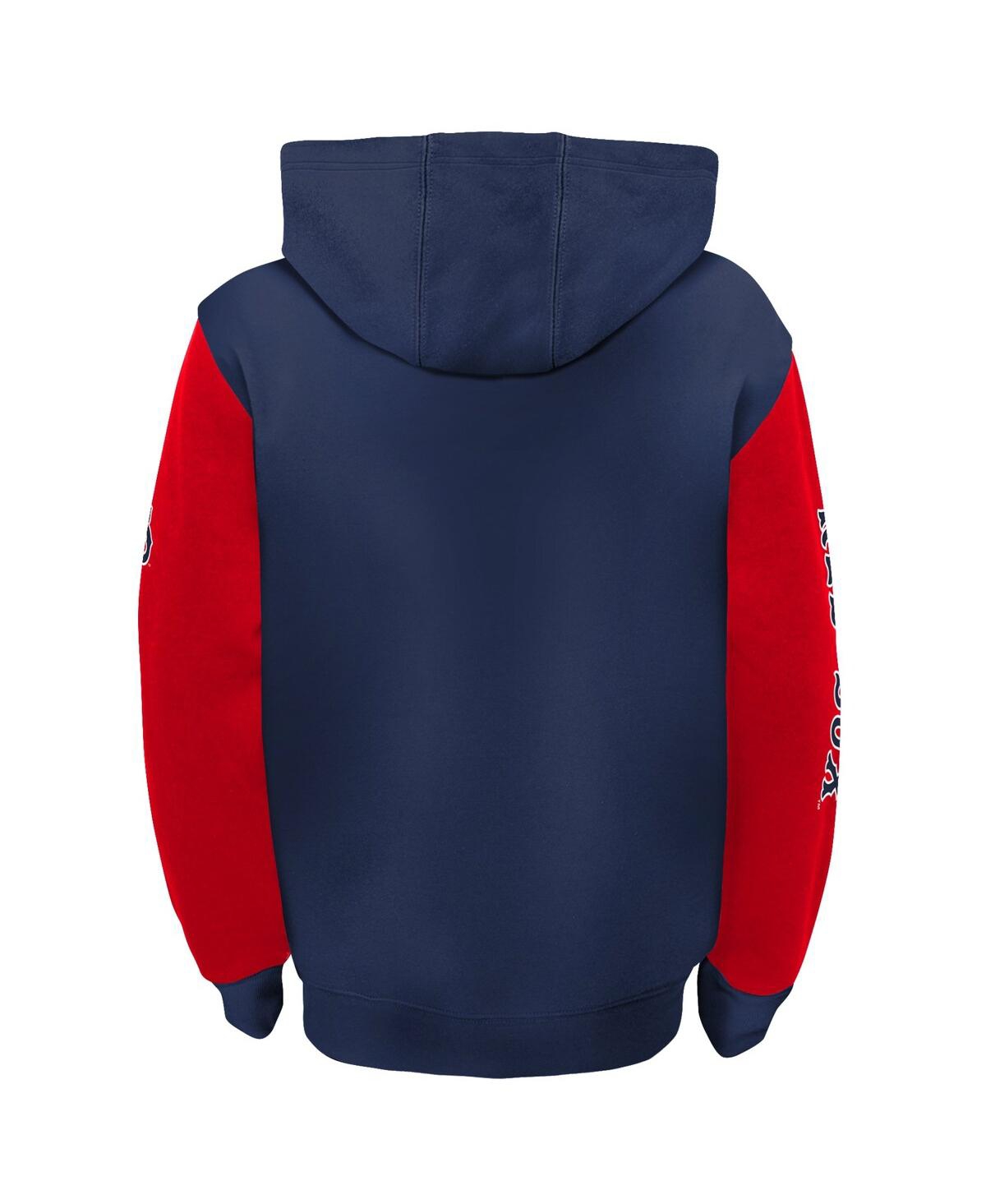 Shop Fanatics Big Boys  Navy, Red Boston Red Sox Postcard Full-zip Hoodie Jacket In Navy,red