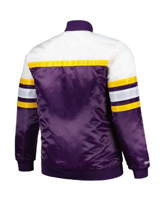 Men's Purple, Gold Los Angeles Lakers Big and Tall Heavyweight Full-Snap Satin Jacket