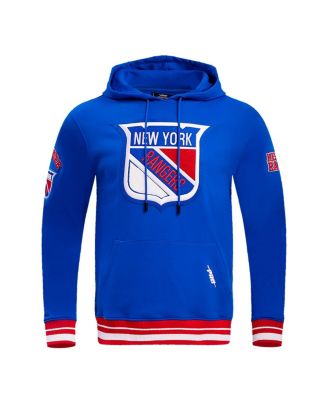 Men's Blue New York Rangers Retro Classic Fleece Pullover Hoodie