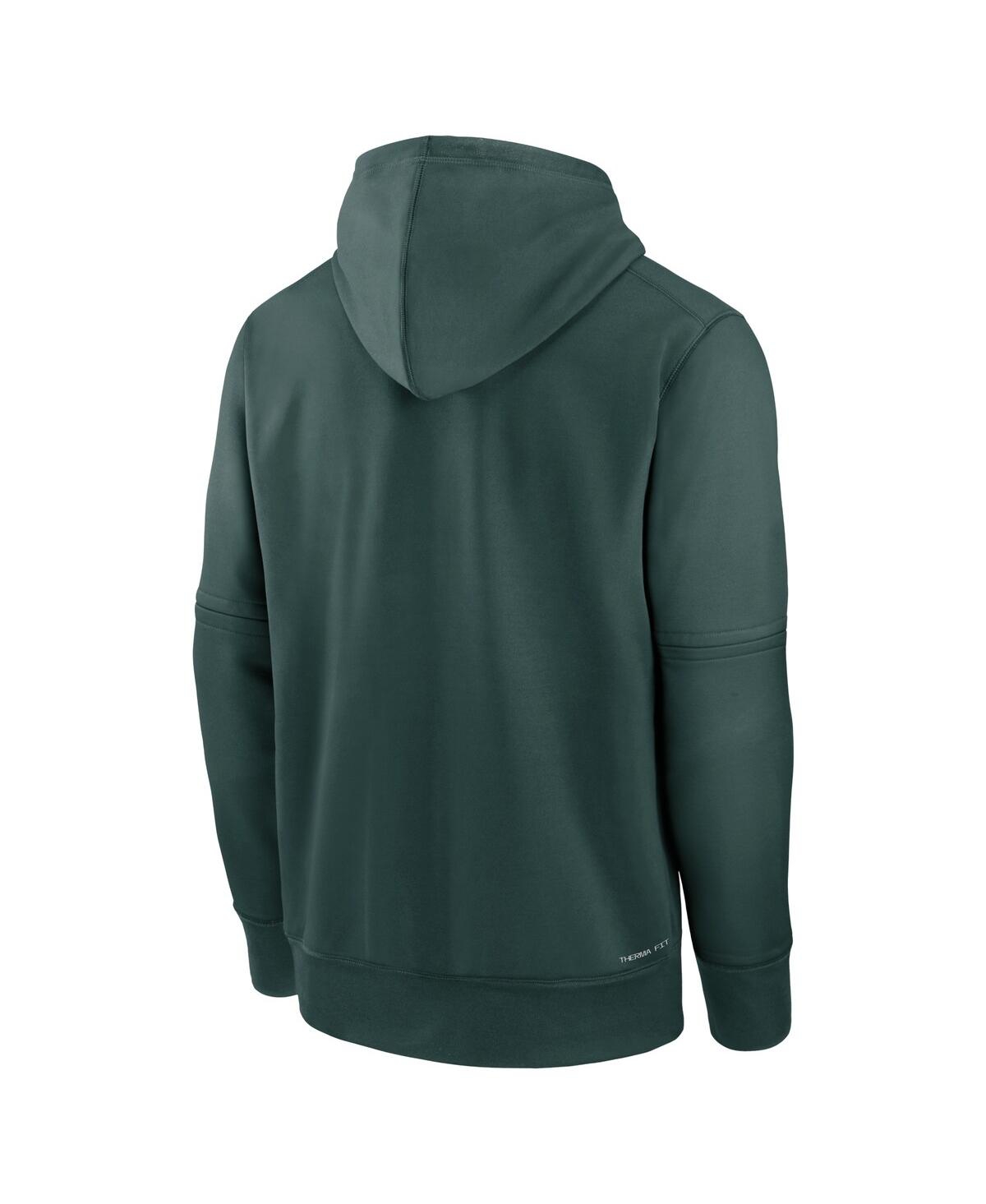 Shop Nike Men's  Green Oakland Athletics Authentic Collection Practice Performance Pullover Hoodie