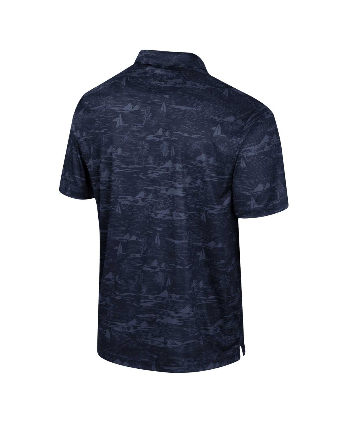 Shop Colosseum Men's  Navy Michigan Wolverines Daly Print Polo Shirt