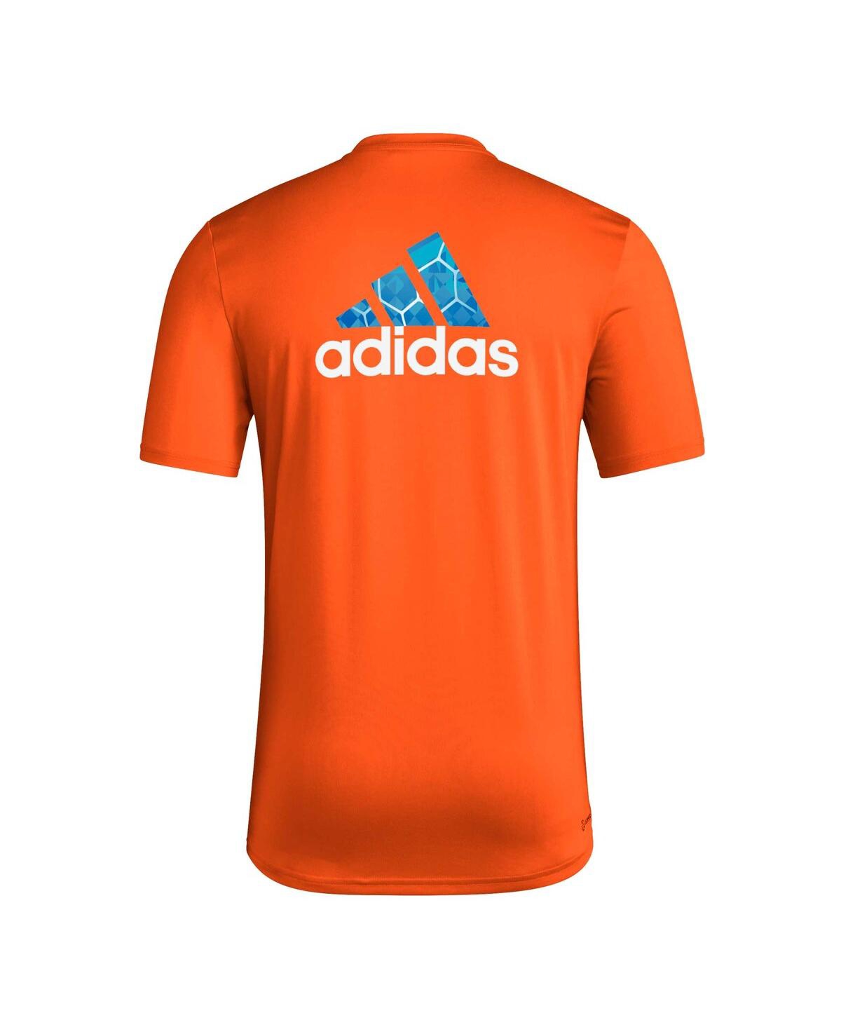 Shop Adidas Originals Men's Adidas Orange Fc Cincinnati Local Pop Aeroready T-shirt
