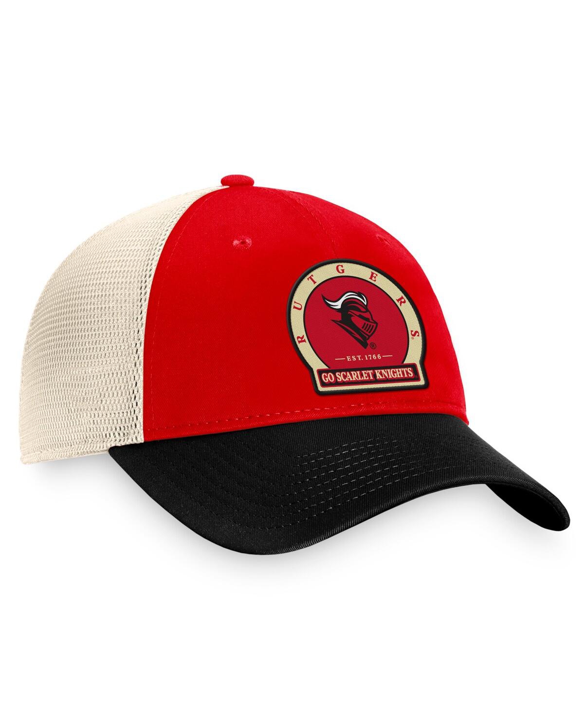 Top Of The World Men's  Scarlet Rutgers Scarlet Knights Refined Trucker Adjustable Hat In Scarlet