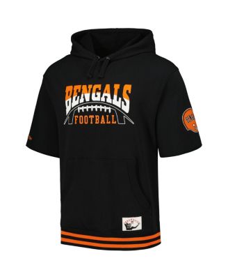 Men's Black Cincinnati Bengals Pre-Game Short Sleeve Pullover Hoodie