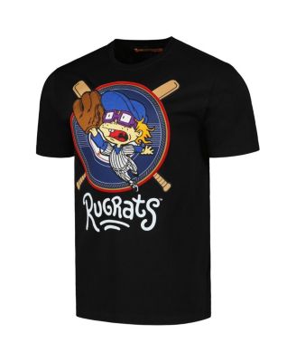 Men's Black Rugrats Chuckie Baseball T-Shirt