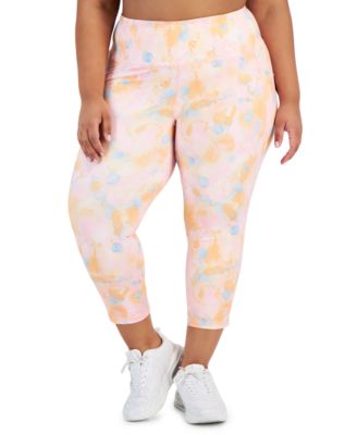 ID Ideology Women s Plus Size Dreamy Bubble Print Cropped Compression Leggings Created for Macy s Macy s