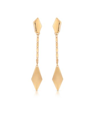 18k Gold Plated Kite Drop Earrings