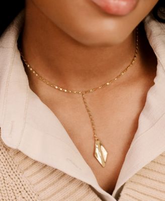 18k Gold Plated Kite Drop Pendant Necklace