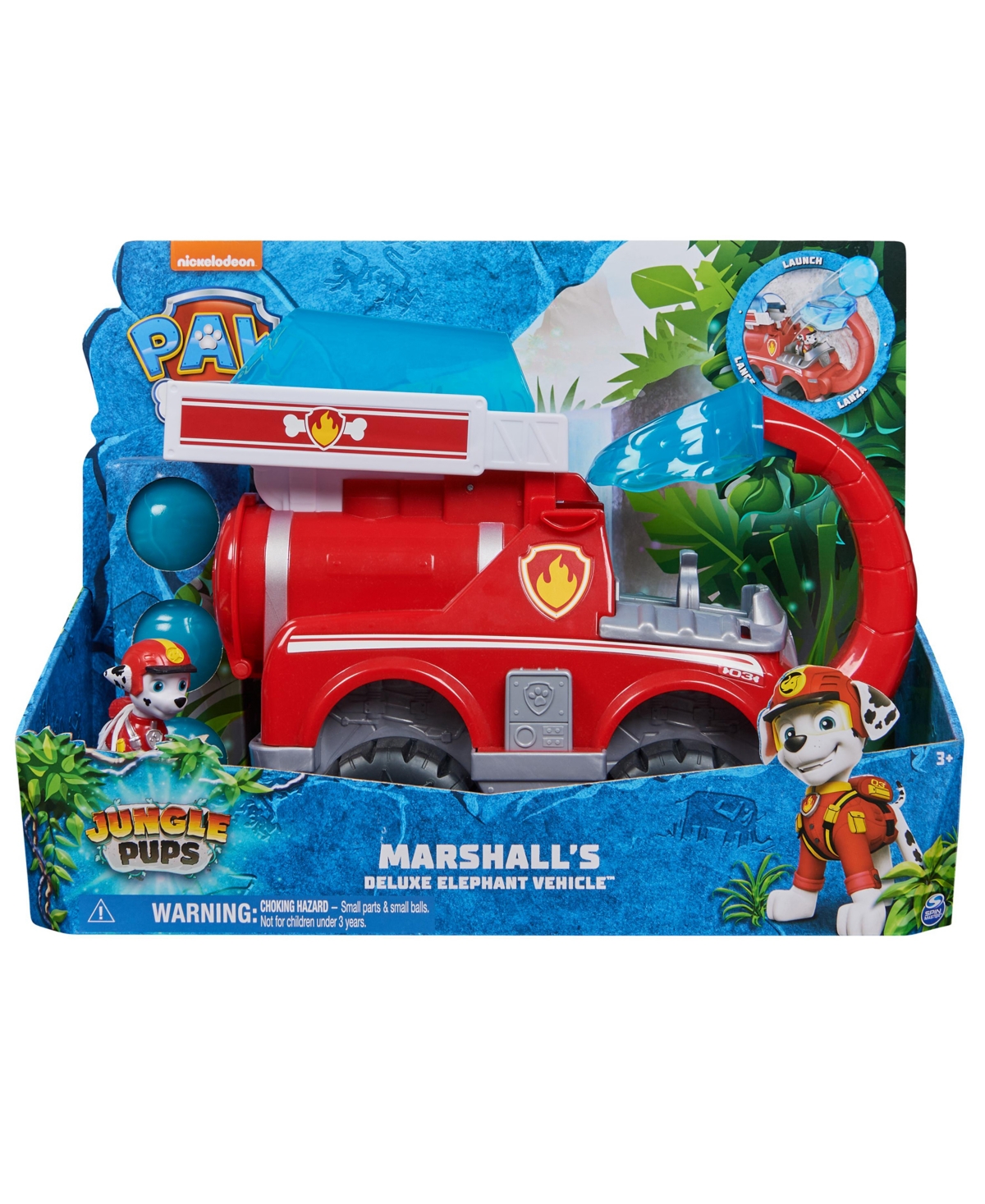 Shop Paw Patrol Jungle Pups, Marshall Elephant Firetruck With Projectile Launcher, Toy Truck With Action Figure In Multi Color