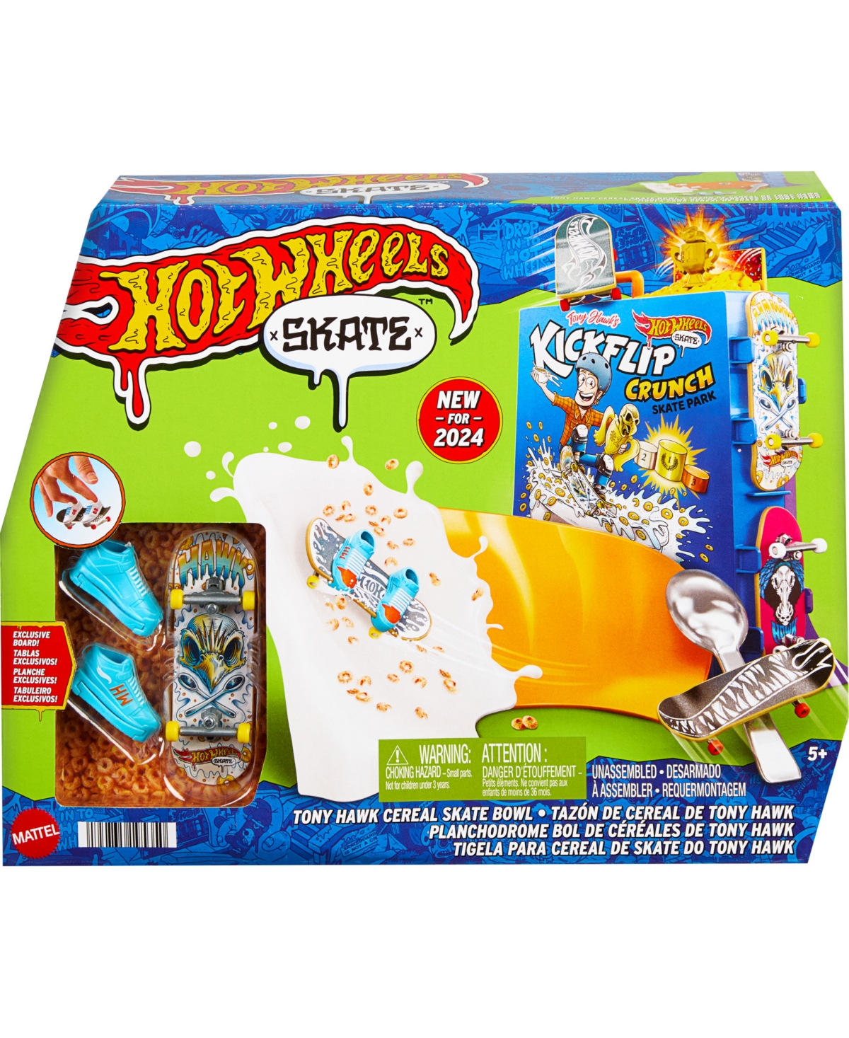 Shop Hot Wheels Tony Hawk Cereal Skate Bowl Fingerboard Set With 1 Exclusive Board In Multicolor