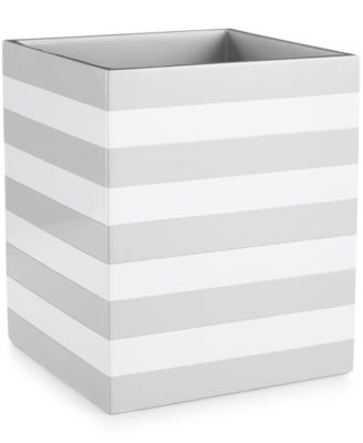 Cassadecor Lacquer Stripe Waste Basket Bedding