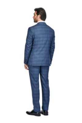 Slim Fit 3PC Check Men's Suit