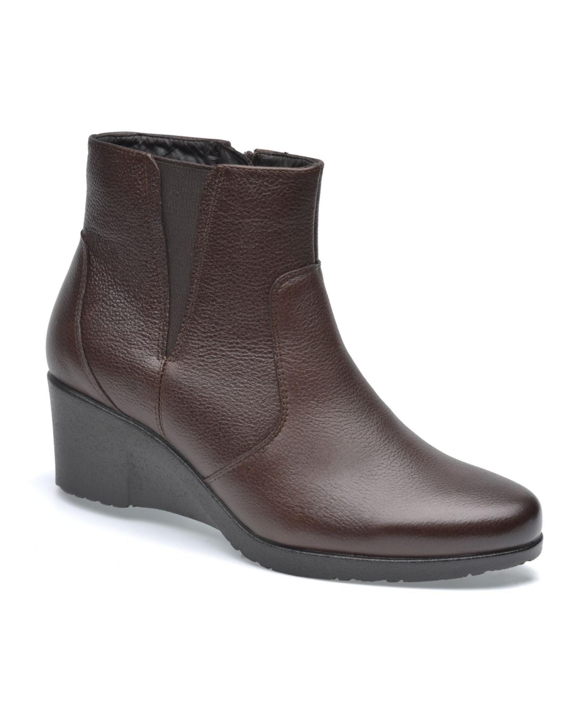 Women's Premium Comfort Leather Boots Jambu By Pazstor - Burgundy