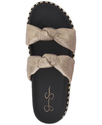 Women's Caralyna Rhinestone Knotted Footbed Sandals