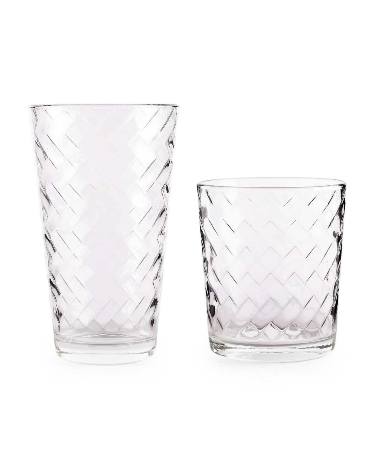 Circleware Chevron 12 Pc . Entertaining Set In Clear