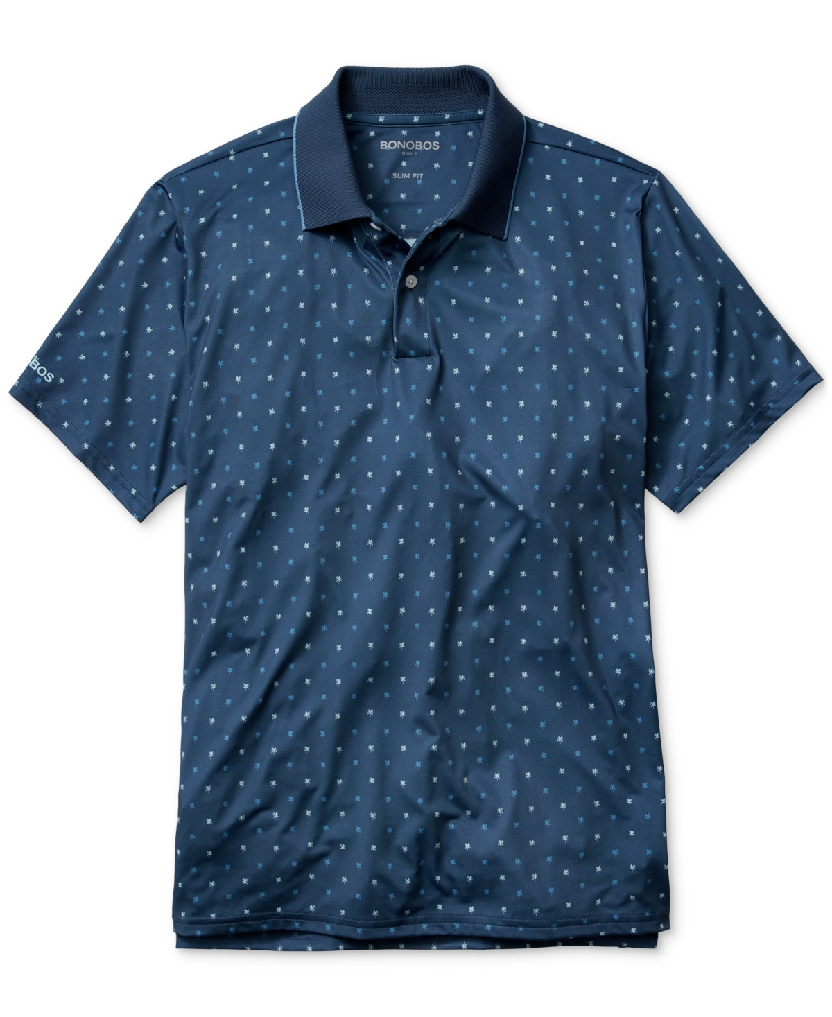 Men's Short Sleeve Geo Print Performance Polo Shirt - NAVY