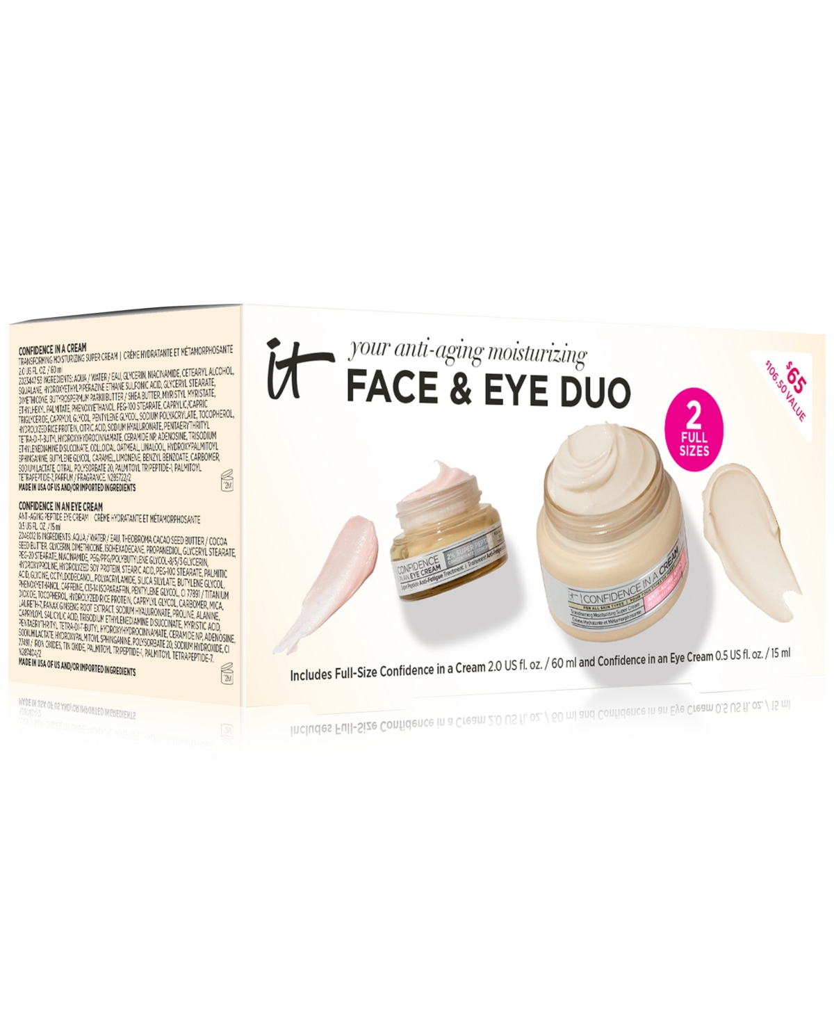 Shop It Cosmetics 2-pc. Moisturizing Face & Eye Cream Set In No Color