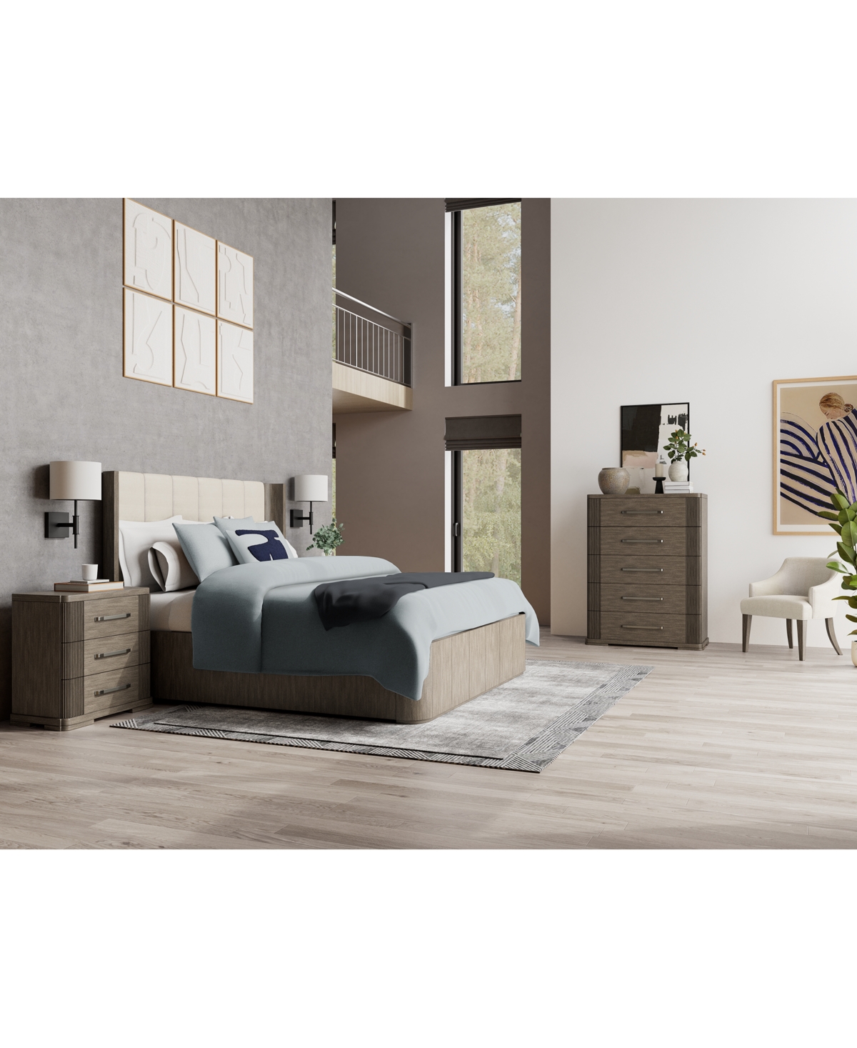Macy's Frandlyn 3pc Bedroom Set (queen Bed + Chest + Nightstand) In No Color