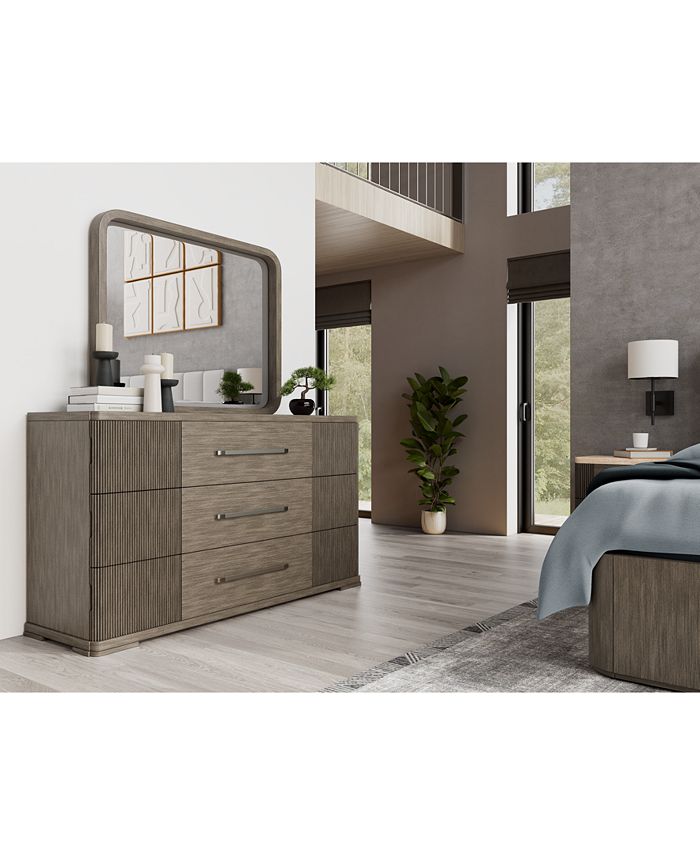 Furniture Frandlyn 3pc Bedroom Set (King Bed + Dresser + Stone Top Nightstand) - Macy's