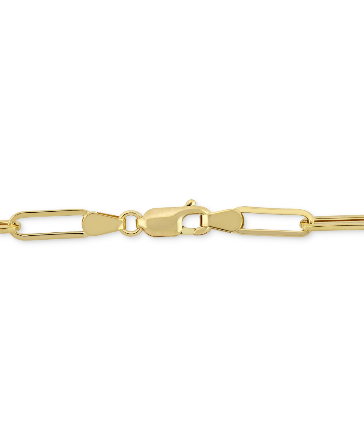 Lab-Grown(1-1/3 ct. t.w.) & Lab-Grown White Sapphire (1/6 ct. t.w.) Single Charm Link Bracelet in Gold-Plated Sterling Silver - Ruby