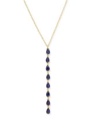 Macy's - Sapphire Lariat Necklace (2 ct. t.w.) in 10k Gold, 16-1/2" + 1" extender