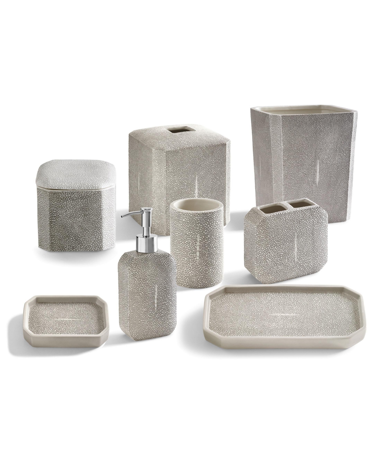 Cassadecor Regent Porcelain Bathroom Storage Jar In Gray
