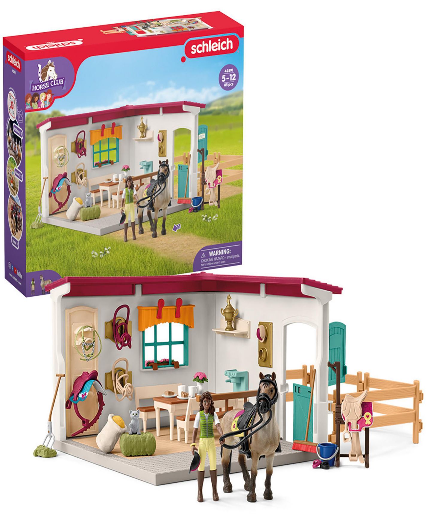 Детский игровой набор Schleich Horse Club Tack Room Expandable Playset, от 5 лет — фото 8