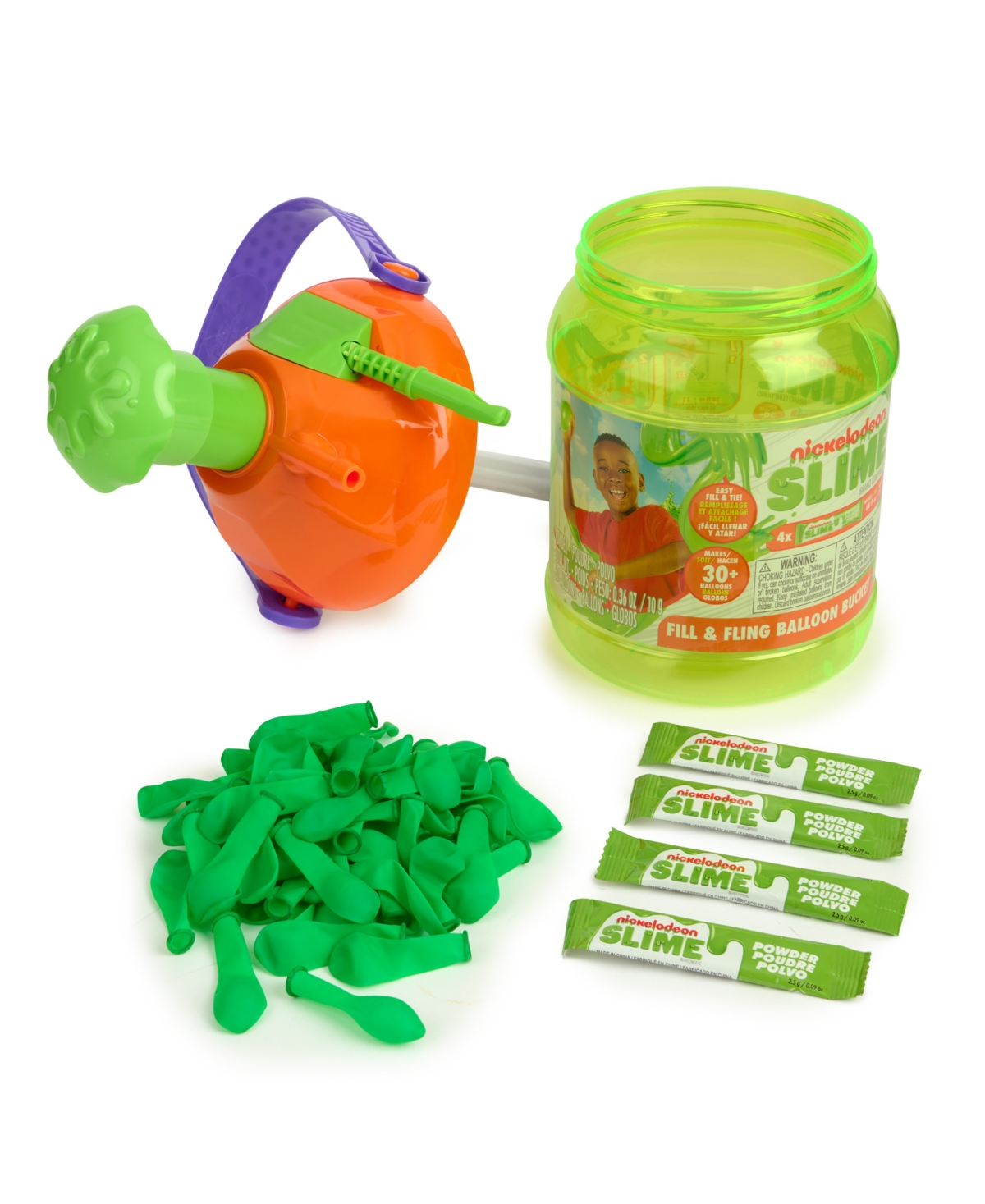 Shop Nerf Nickelodeon Slime Brand Compound Fill Fling Balloon Bucket In Multicolor